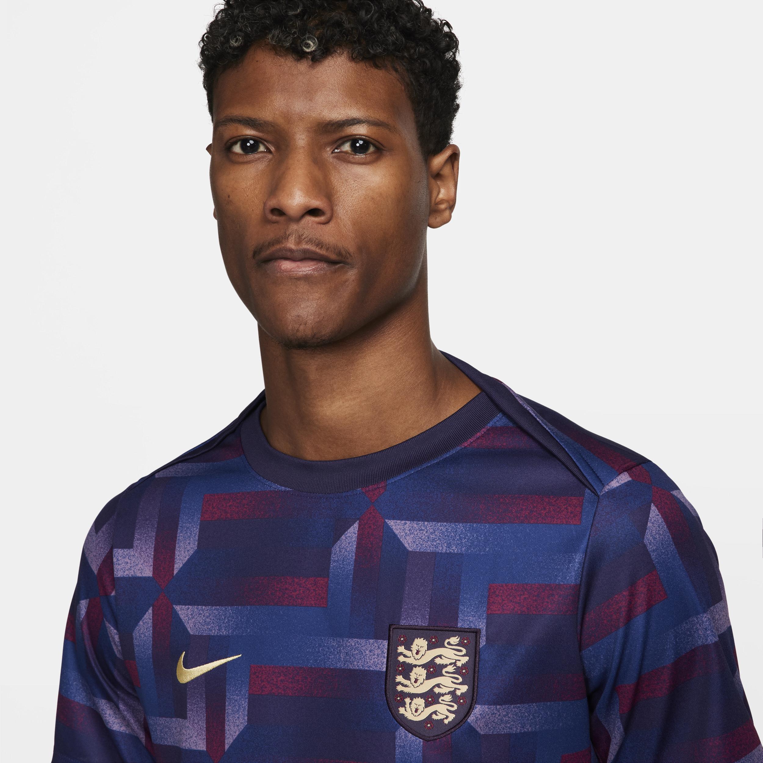England Academy Pro Nike Mens Dri-FIT Soccer Pre-Match Short-Sleeve Top | FJ2725-555 Product Image