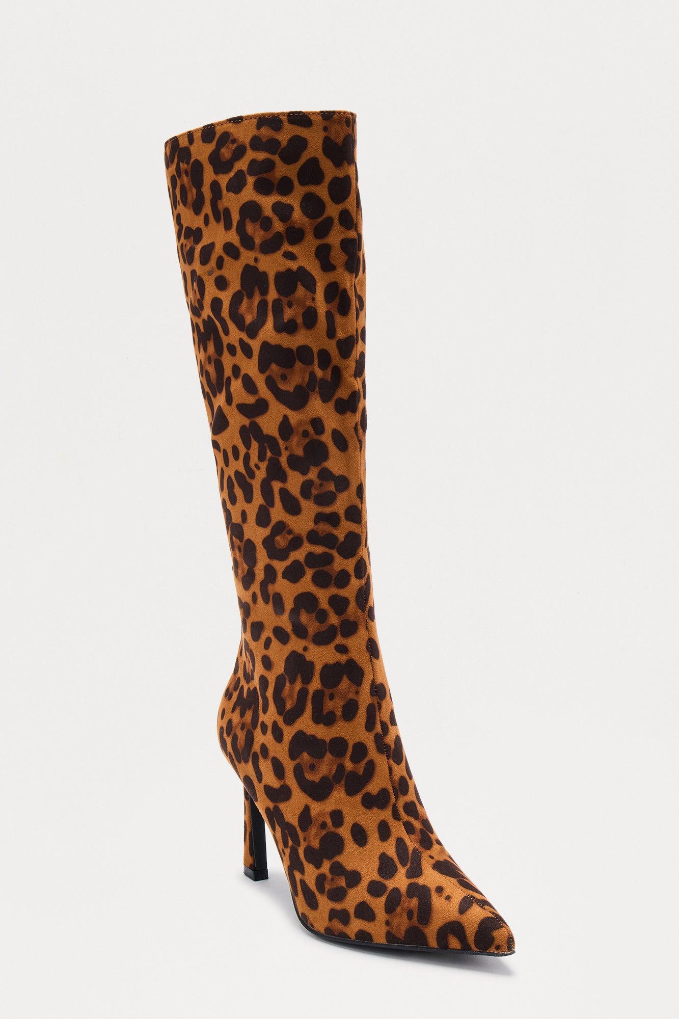Delphi Knee High Boots - Leopard Female Product Image