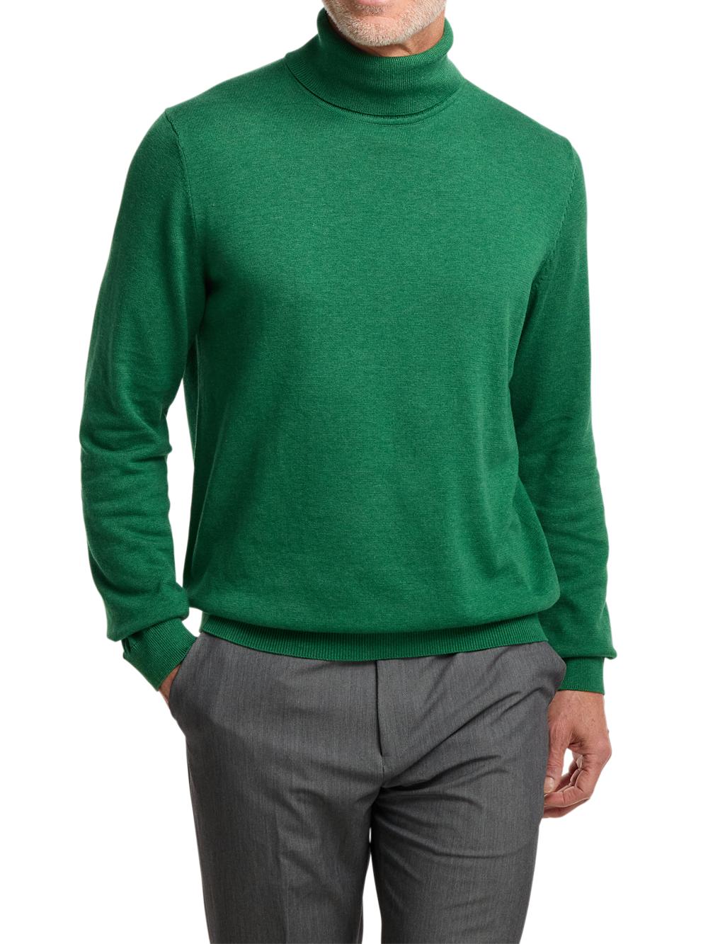Supima Cotton Turtleneck - Green Product Image