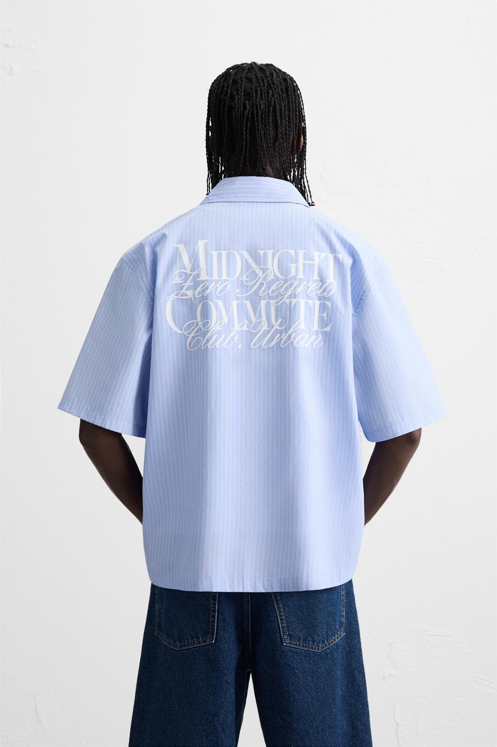 STRIPED TEXT SHIRT Product Image