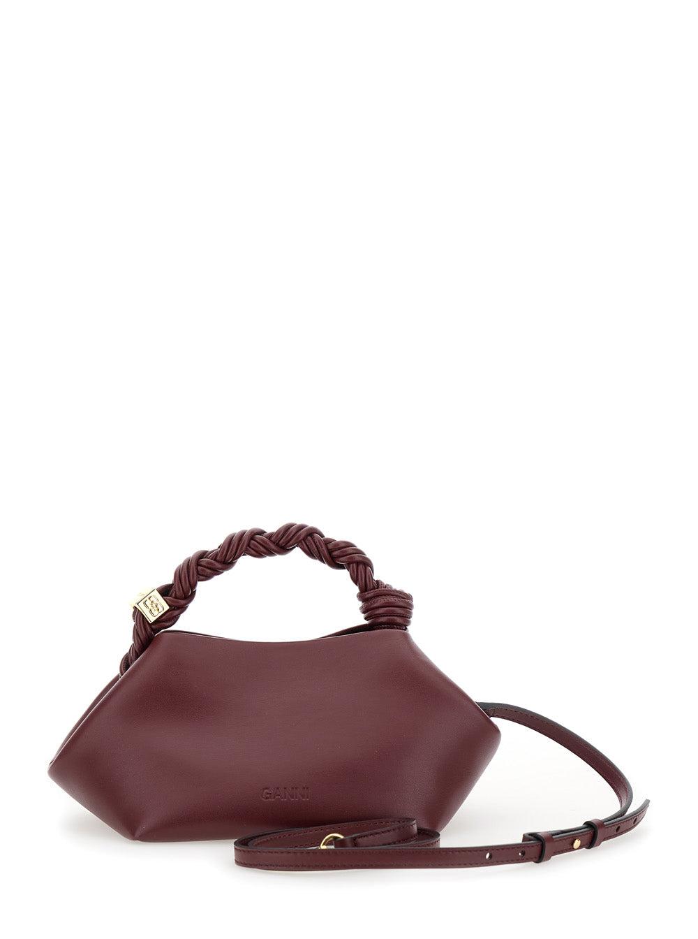 GANNI Bordeaux Mini Bou Handbag In Red Product Image