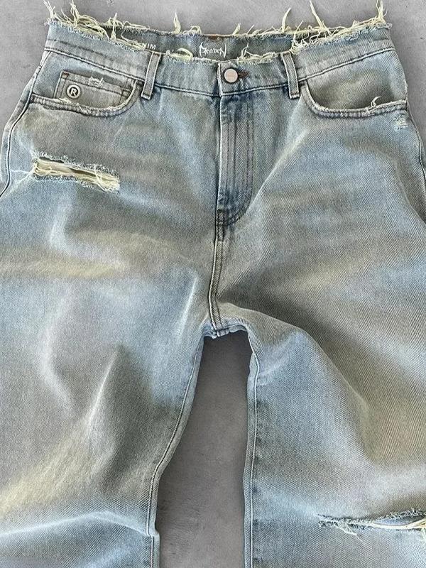 Washed Aged Boyfriend Jeans Product Image