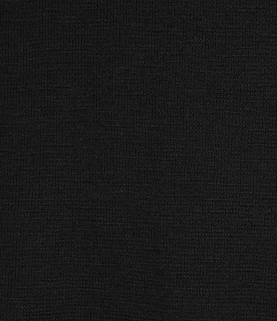 DKNY Sport by Donna Karan Mini Slub Waffle Knit Crew Neck 3/4 Ruched Sleeve Tee Product Image