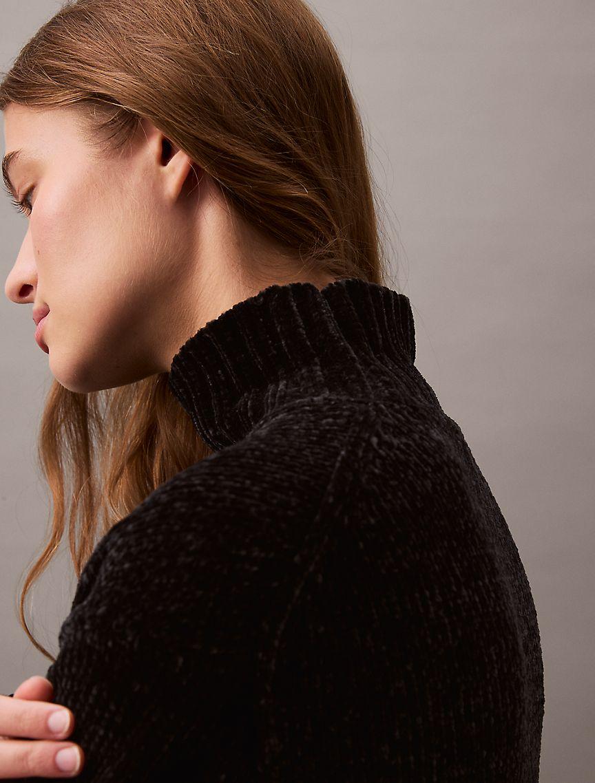 Chenille Relaxed Turtleneck Sweater Product Image