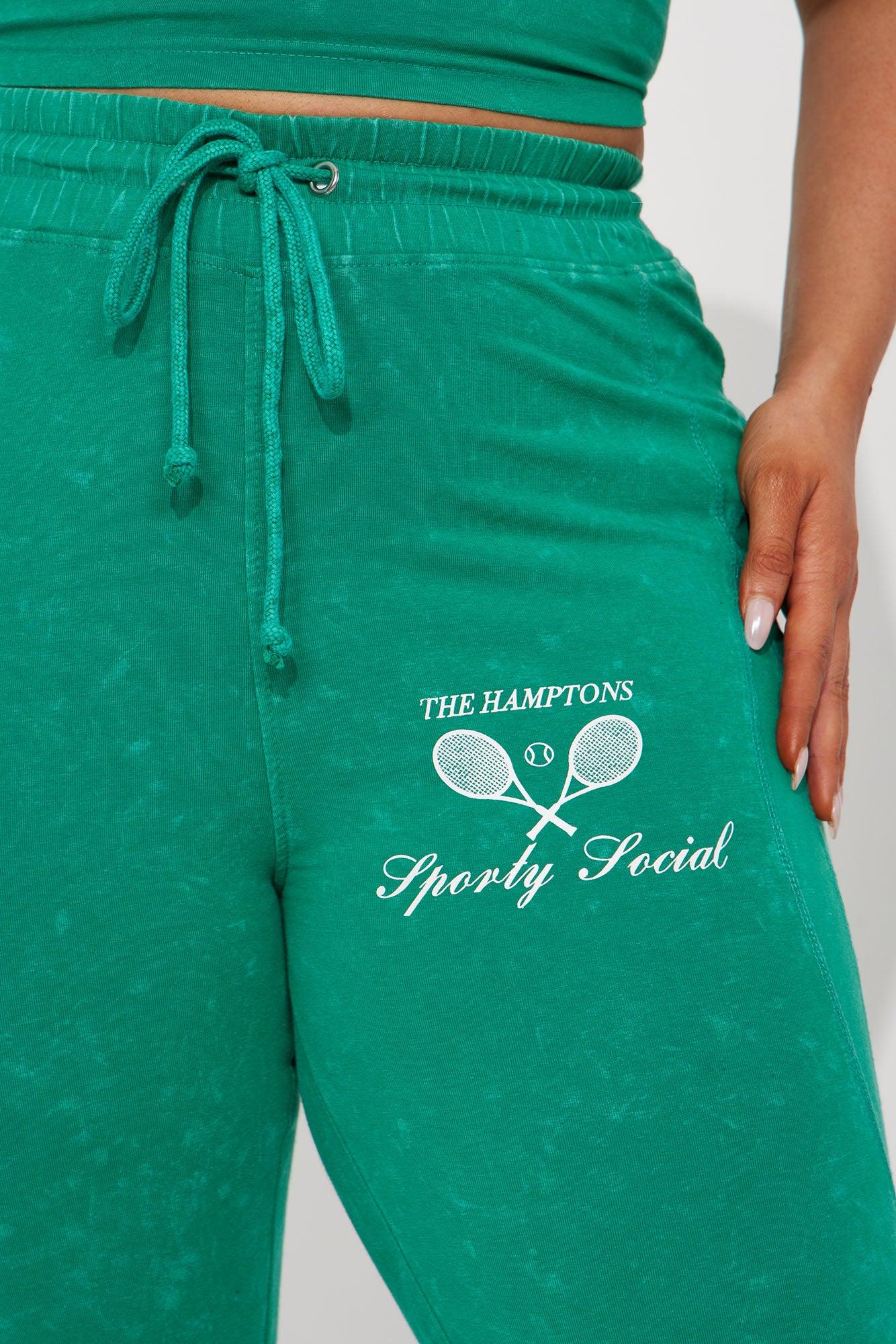 The Hamptons Sporty Flared Pant - Green Product Image