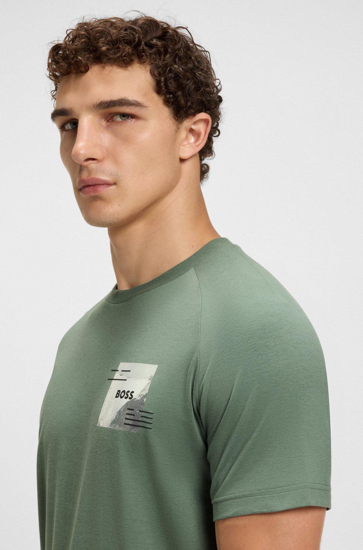Relaxed-fit T-shirt with decorative reflective accents Product Image
