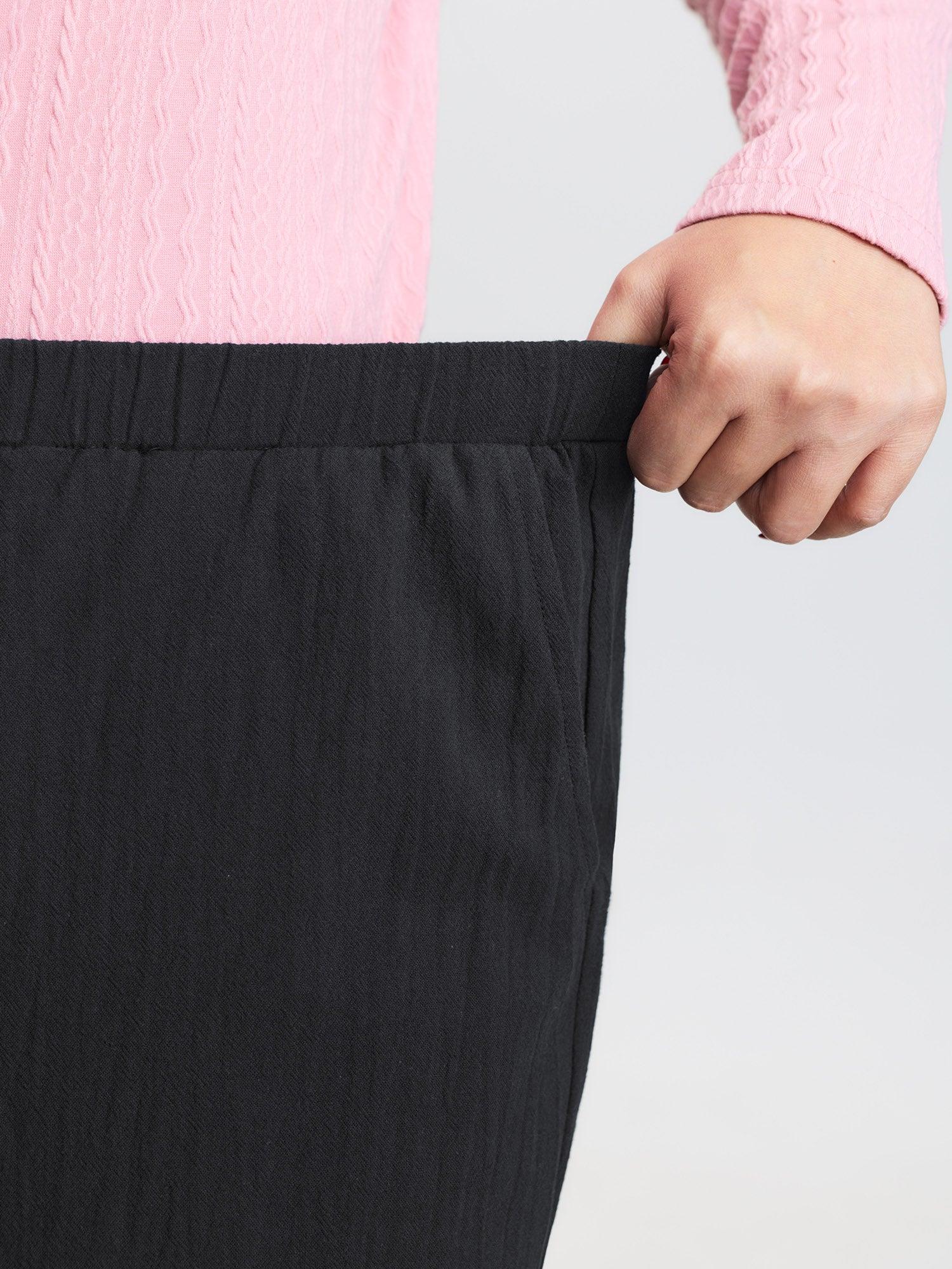 Pure Cotton Ruffled Hem Lounge Bottoms Female Product Image