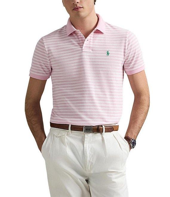 Polo Ralph Lauren Big & Tall Classic Fit Stripe Mesh Short Sleeve Polo Shirt Product Image