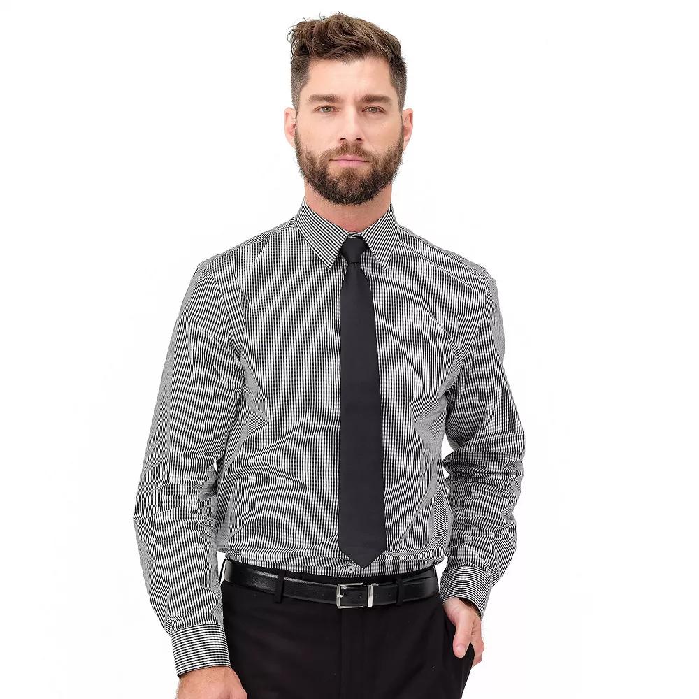 Men's Nick Graham Modern-Fit Stretch Dress Shirt & Tie Set,  Product Image