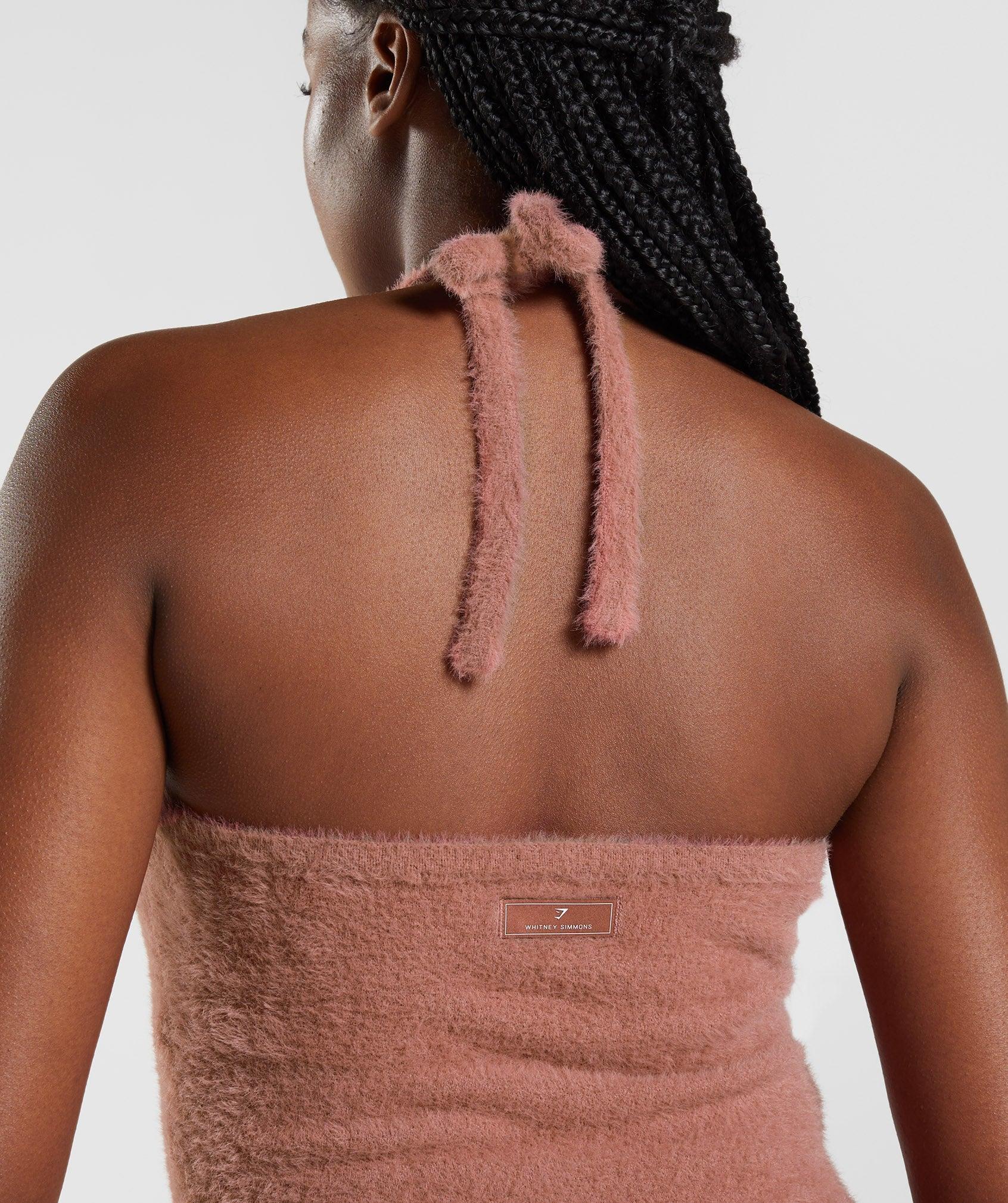 DNU Whitney Eyelash Knit Midi Halter Top Product Image