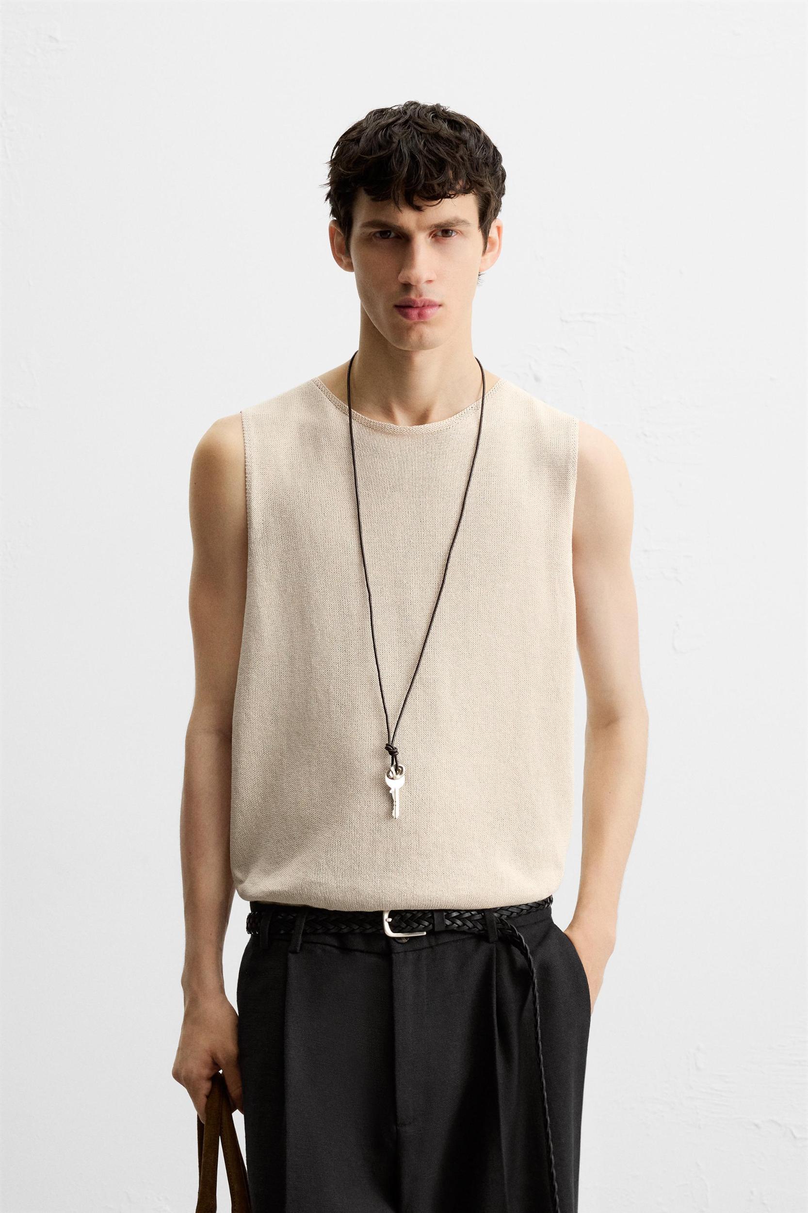 RELAXED FIT KNIT TANK TOP Product Image