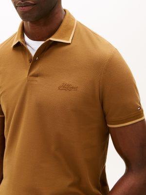Regular Fit Script Logo Twill Polo Product Image