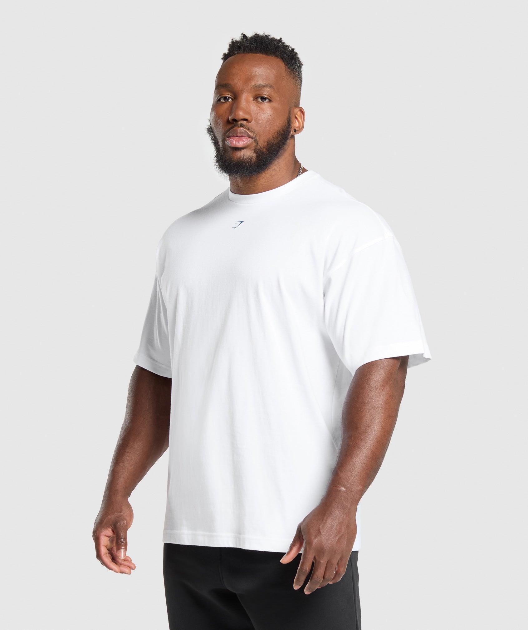 Gymshark Heavy Duty T-Shirt - White Male Product Image