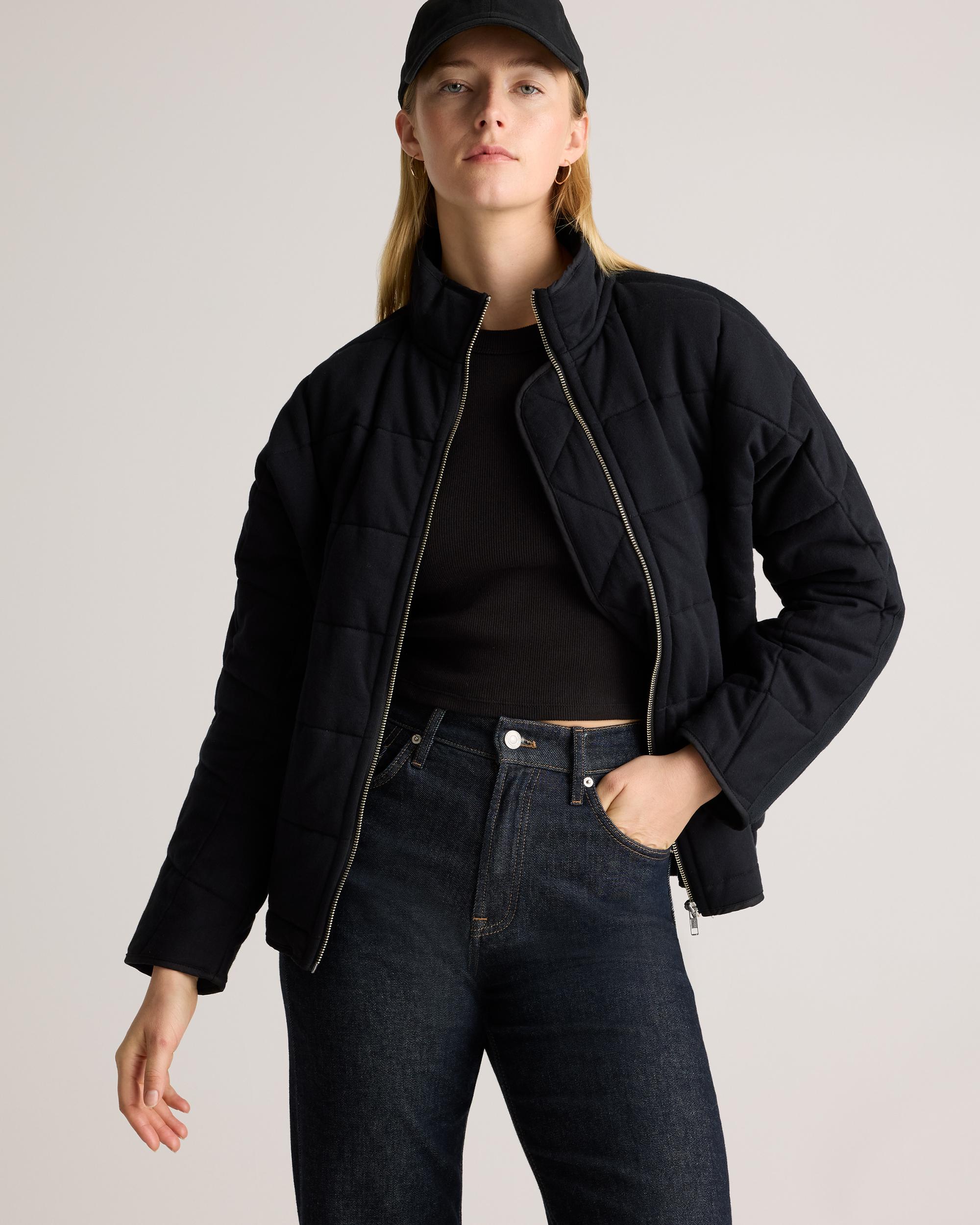 Quince | Women's Quilted Knit Jacket Organic Cotton Product Image