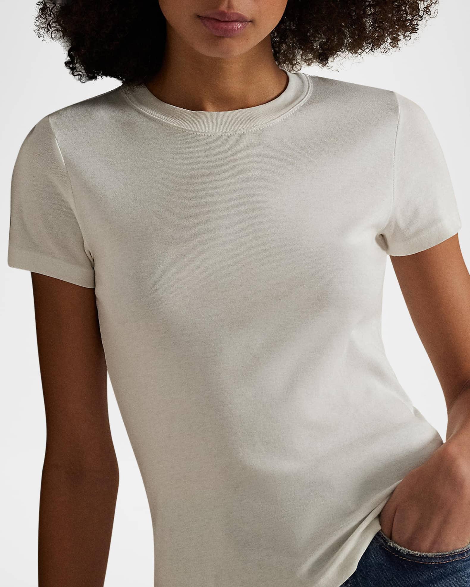 Slim Fit Ribbed Cotton Tee Product Image