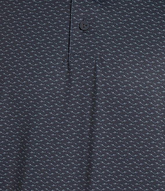 Cremieux Blue Label Performance Stretch Shark Print Short Sleeve Polo Shirt Product Image