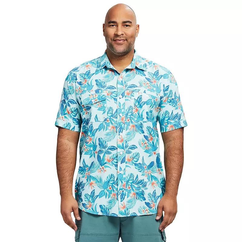 Big & Tall IZOD Sunshield Performance Button-Down Shirt, Men's,  Product Image