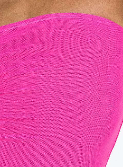 Panama Strapless Maxi Dress Hot Pink Product Image