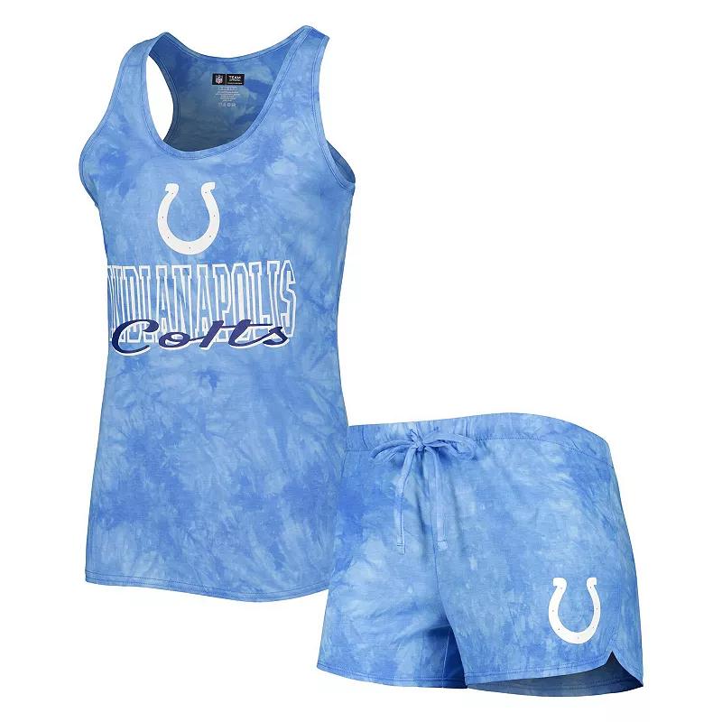 Women's Concepts Sport Royal Indianapolis Colts Billboard Scoop Neck Racerback Tank Top and Shorts Sleep Set,  Product Image