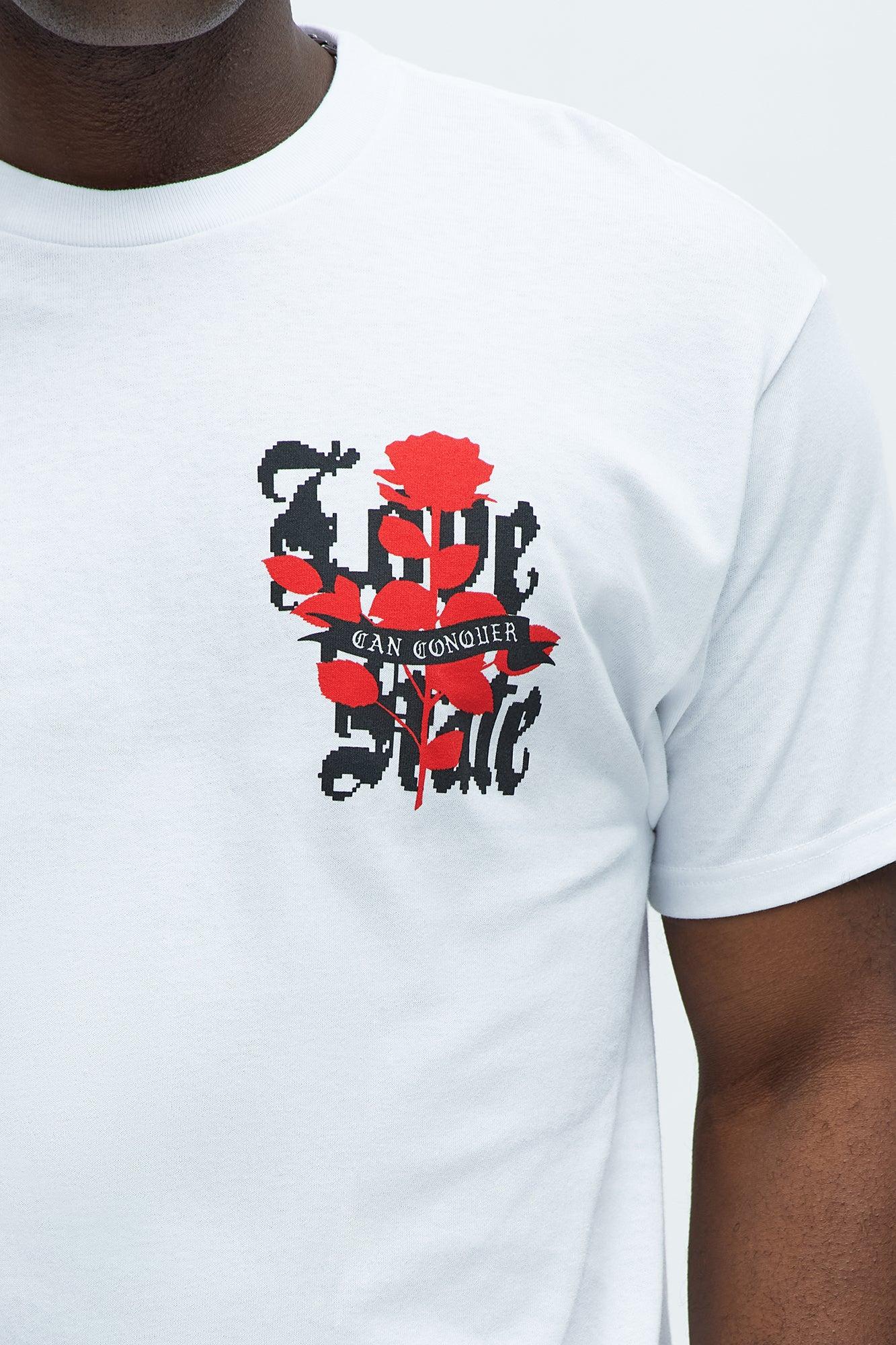 Love Can Conquer Short Sleeve Tee - White Product Image