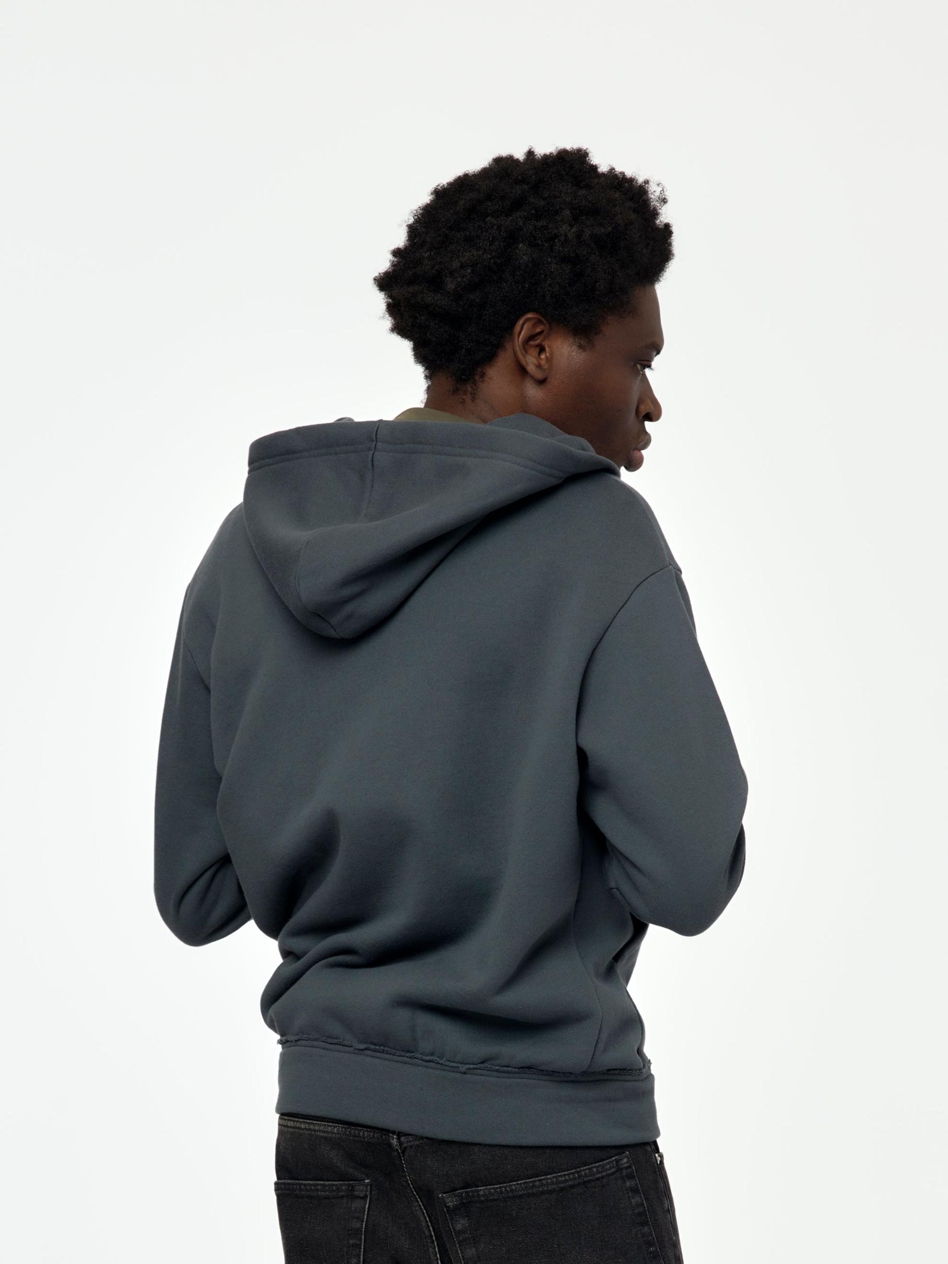 Twisted Zip-Up Hoodie (Charcoal) Product Image