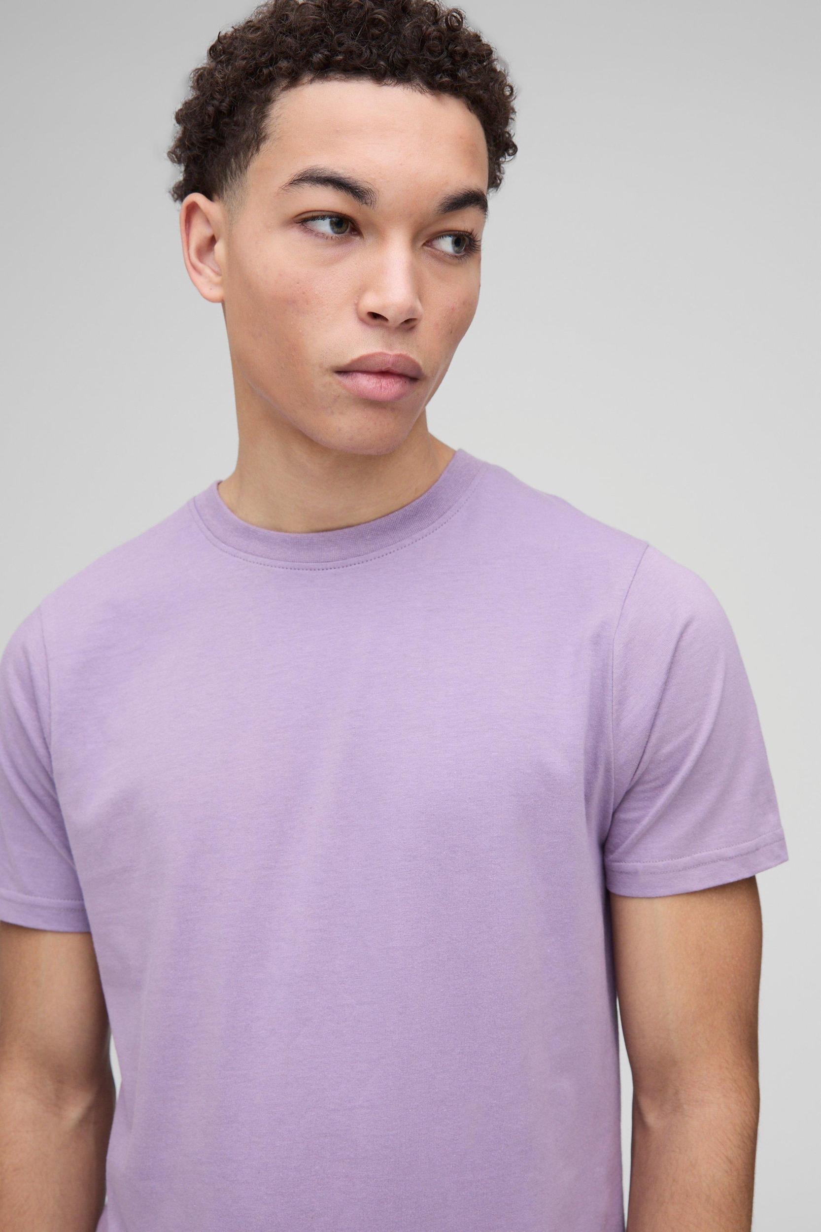 Basic Slim Fit Crew Neck T-Shirt | boohooMAN USA Product Image