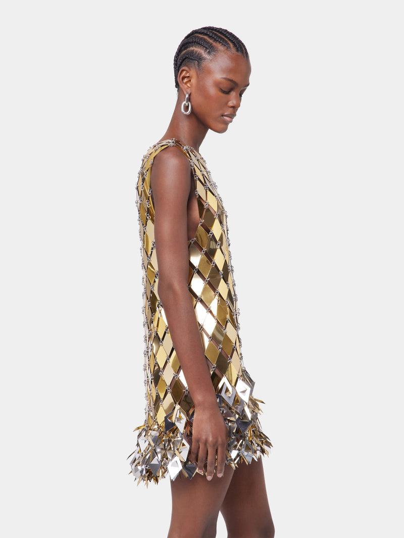 GOLD SHORT DRESS IN ASSEMBLY Product Image