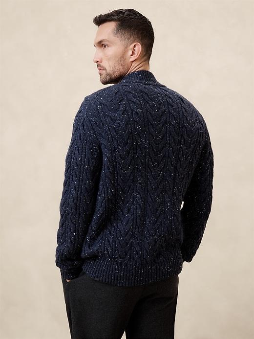 Tweed Cable Sweater Jacket Product Image