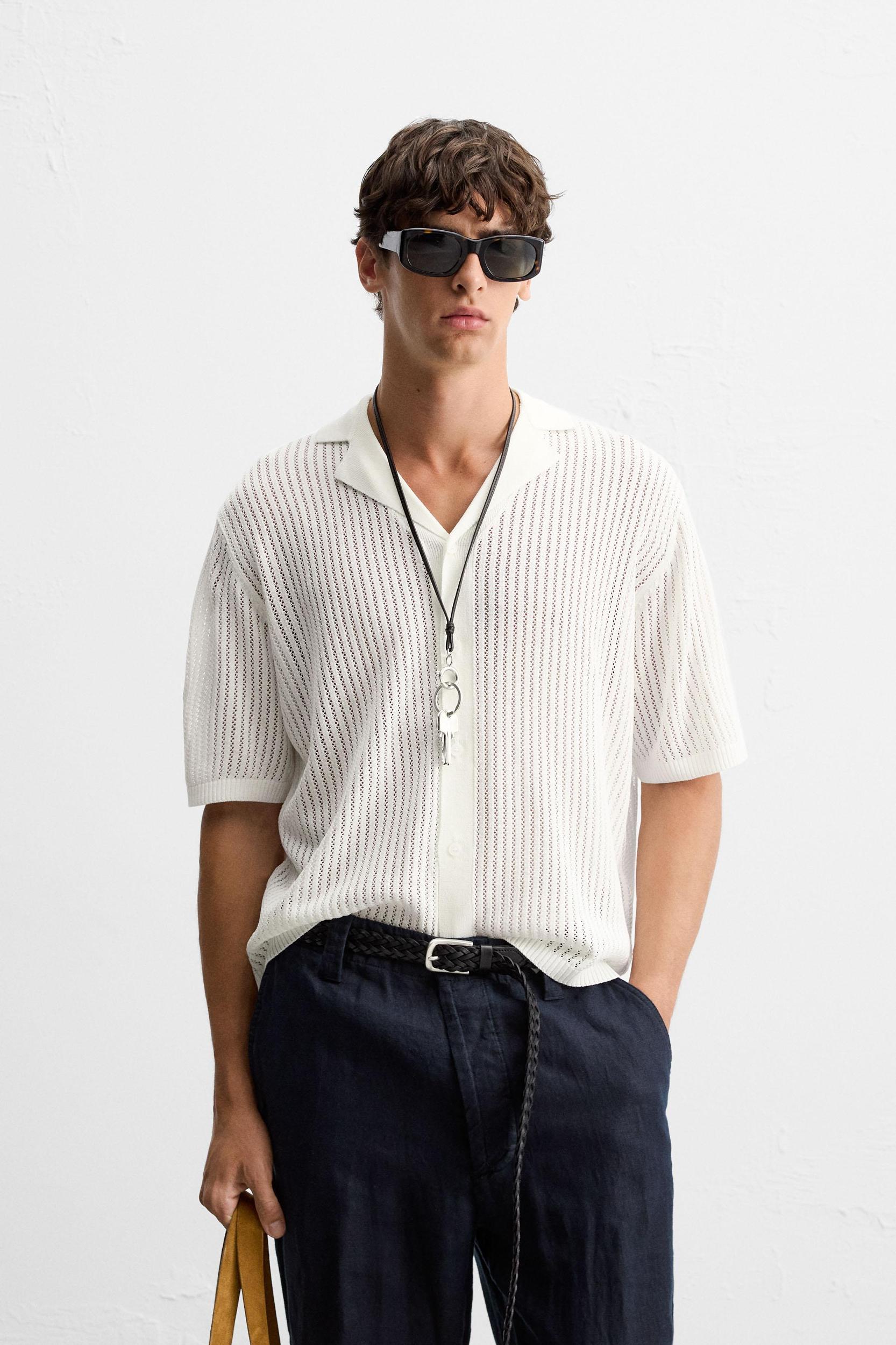 LACE KNIT SHIRT Product Image