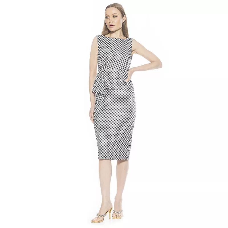 Women's ALEXIA ADMOR Amora Boatneck Sleeveless Peplum Sheath Dress,  Product Image