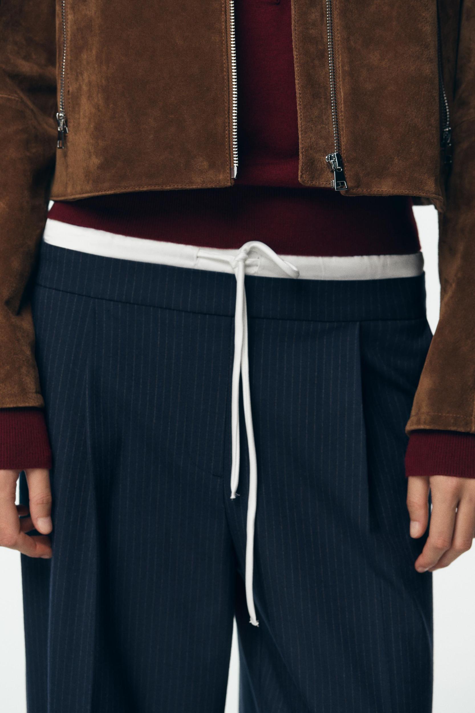 DOUBLE WAIST WIDE LEG PANTS Product Image