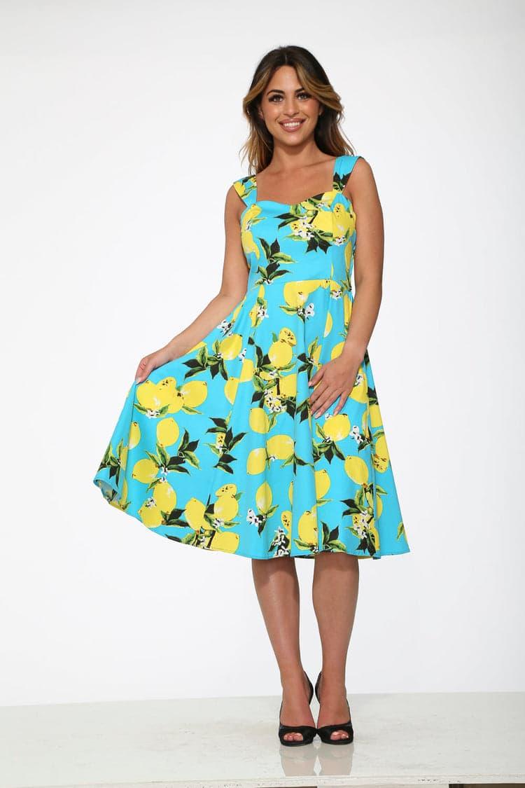 Lemon Print Swing Dress Product Image