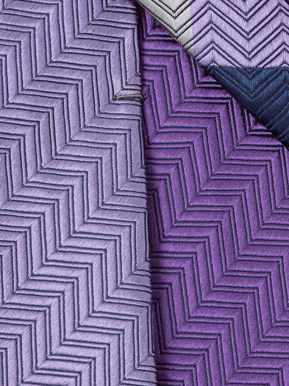 Patchwork Woven Silk Tie - Purple Multi Product Image