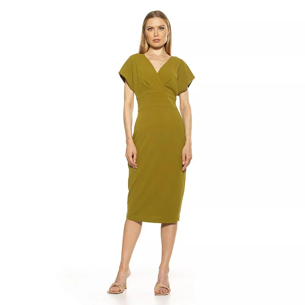 Women's ALEXIA ADMOR Naomi Draped Sheath Dress,  Product Image