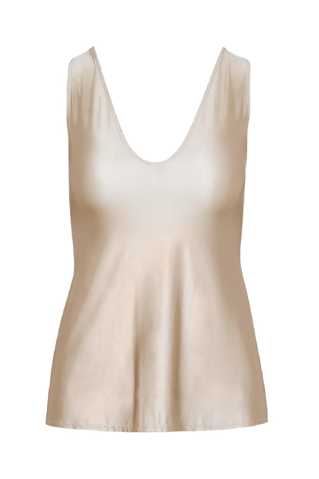 Faux Silk V-neck Tank Product Image