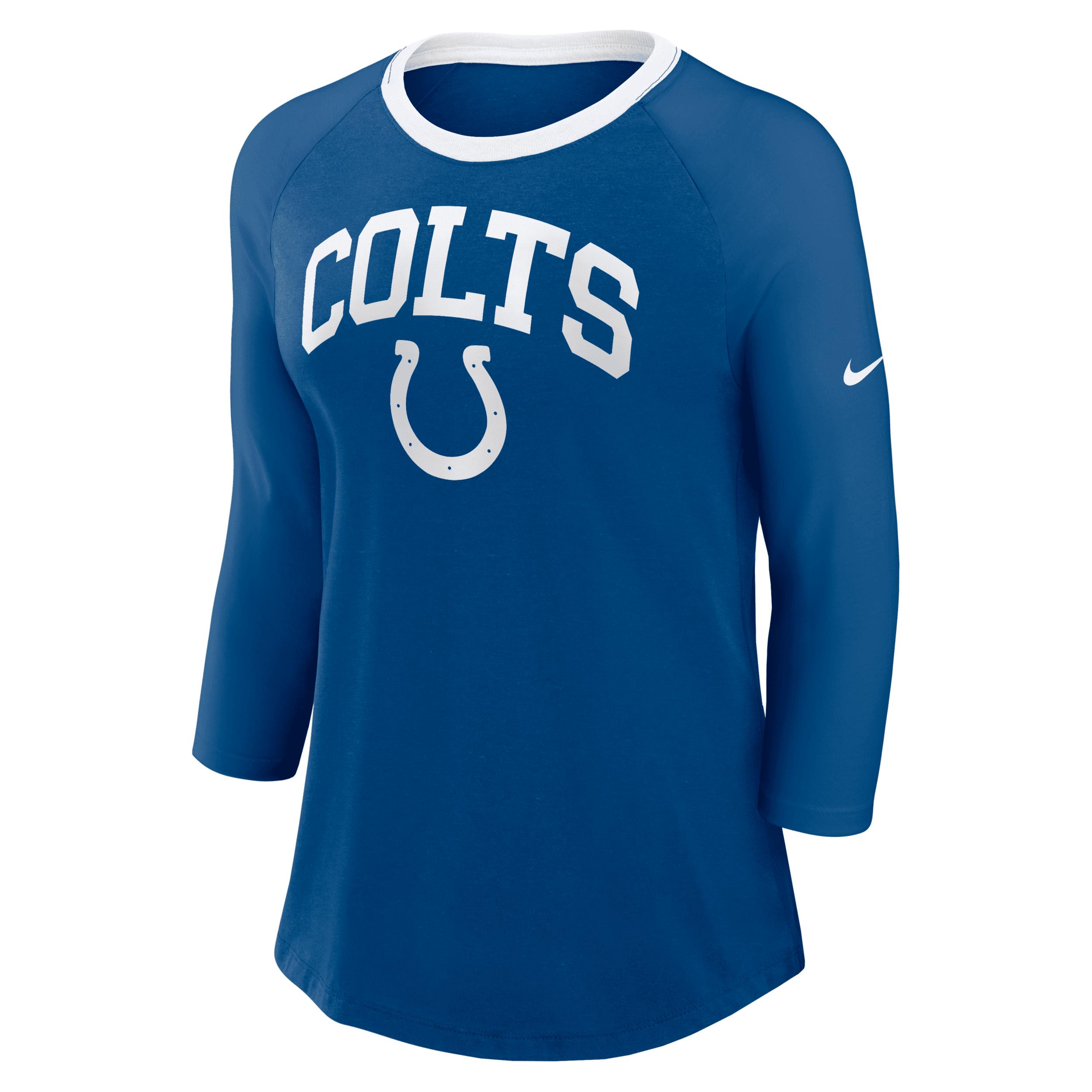 Indianapolis Colts Nike Womens NFL 3/4-Sleeve T-Shirt | 01UE01QK98-PVL Product Image