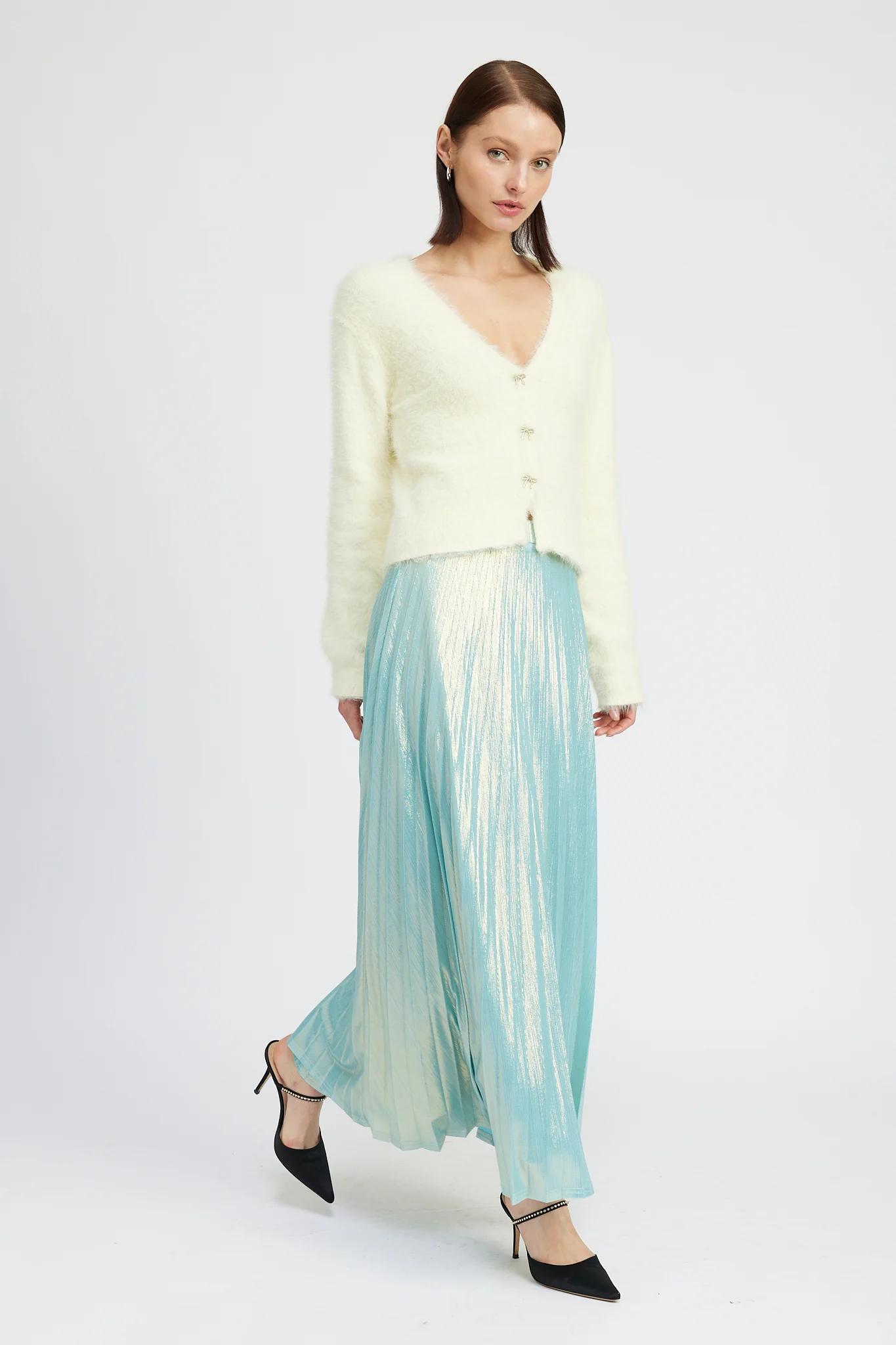 Angora BowButton Cardigan Product Image