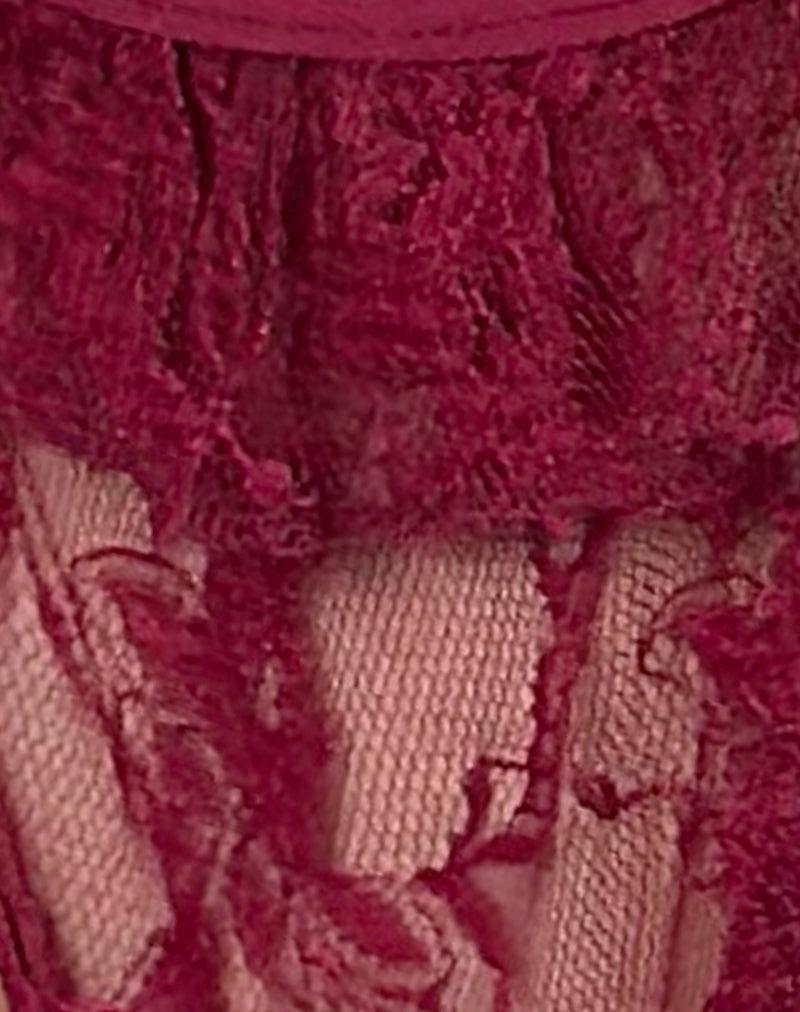 Rani Thong in Lace Burgundy Female Product Image