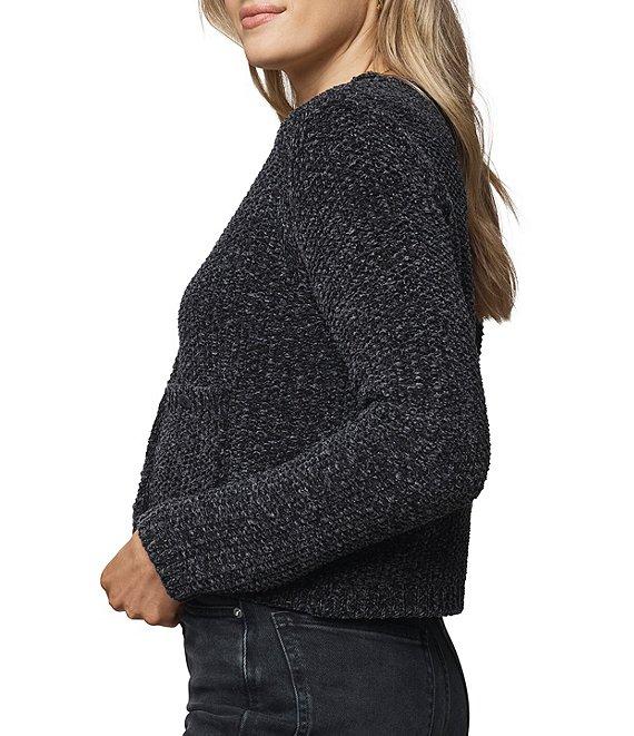 Splendid Andrea Knit Round Neck Long Sleeve Cropped Cardigan Product Image