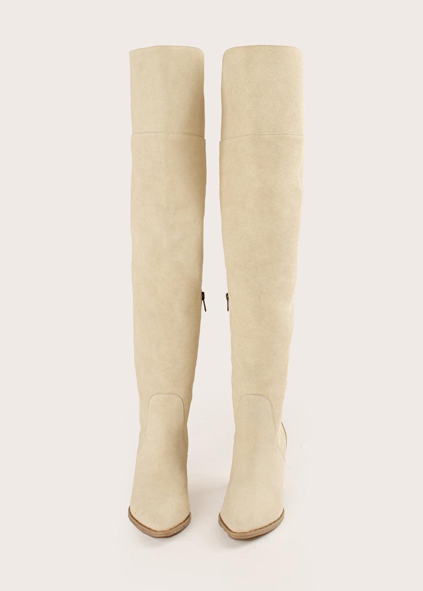 Nyra Slouch Boot in Ivory Female Product Image