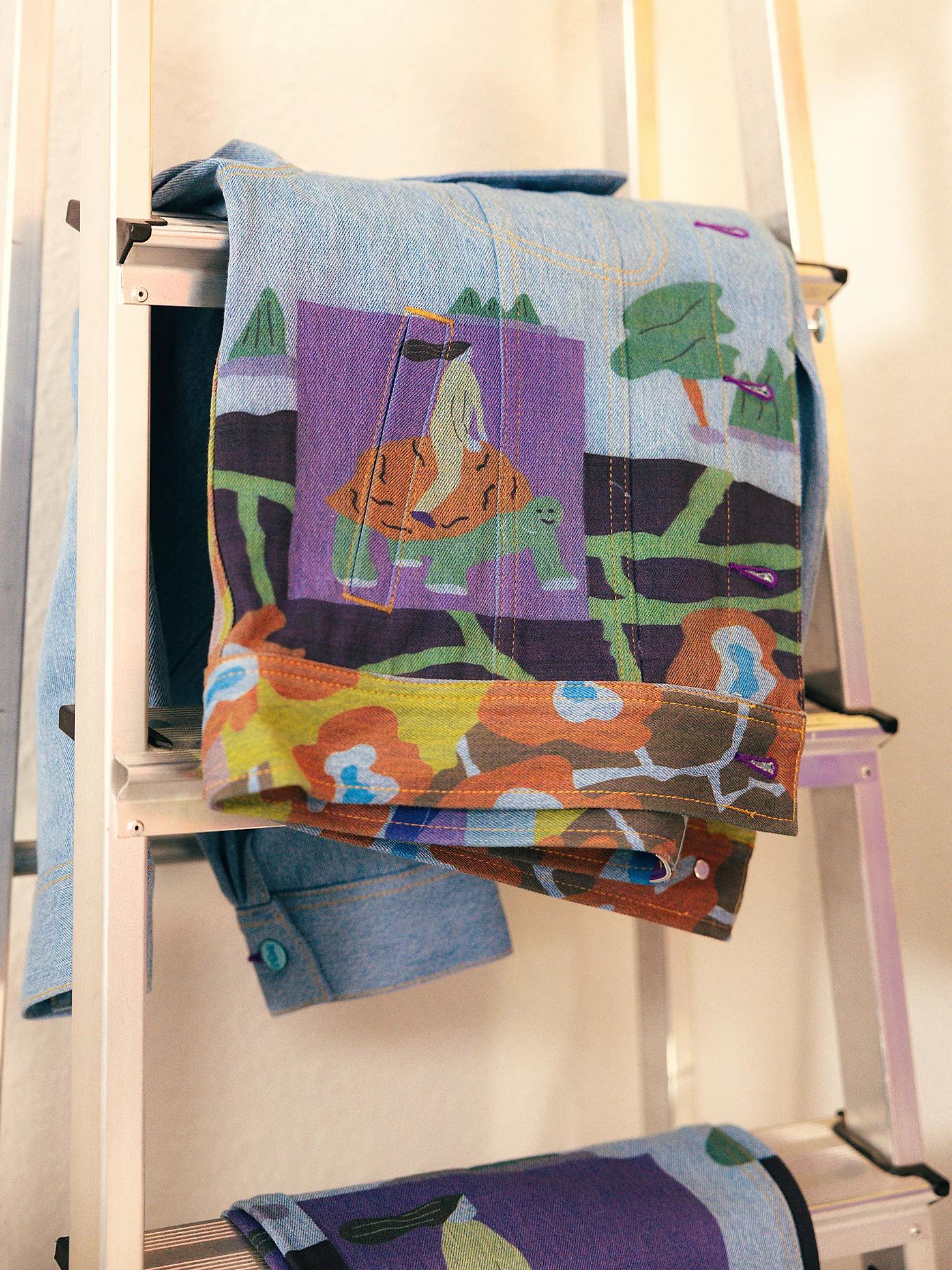 Women's Lee® x Ruohan Wang Rose Garden Print Denim Rider™ Jacket | Women's Jackets & Outerwear | Lee® Product Image