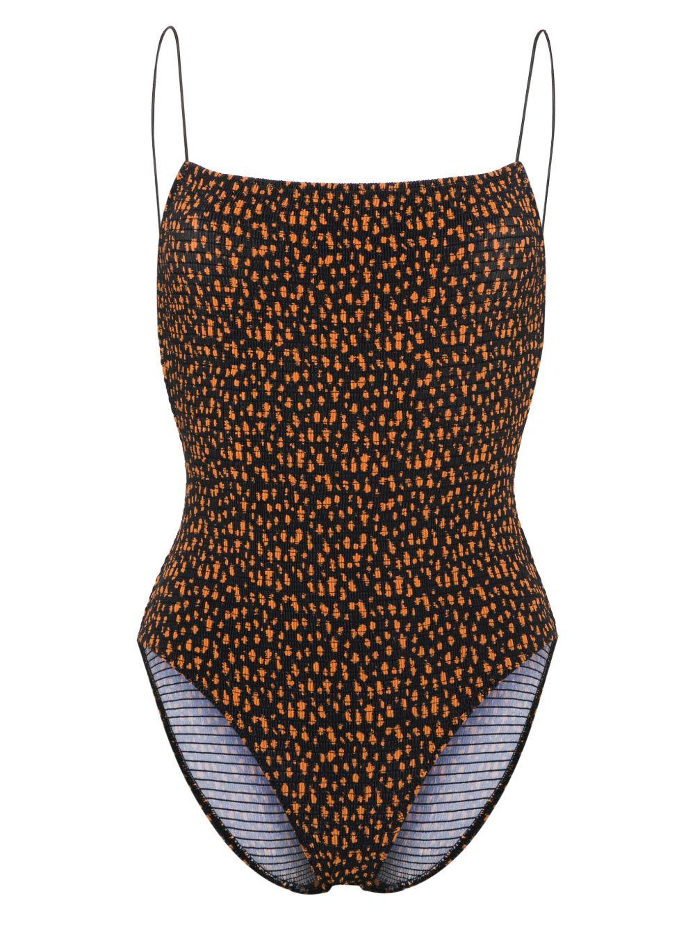 smocked one-piece swimsuit Product Image