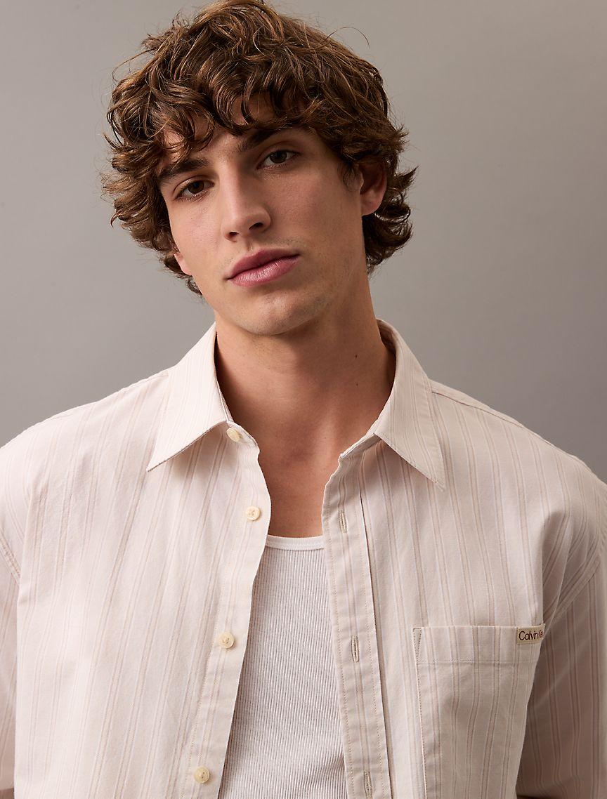 Stripe Oxford Relaxed Button-Down Shirt Product Image