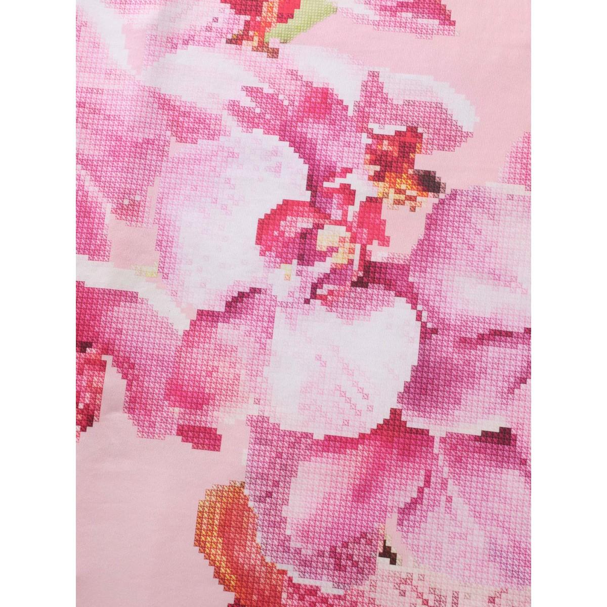 Plus Size Slim Fit Butterfly Orchid Adjustable Straps Dress Nudepink Women Elegant Non Sleeveless Curvy BloomChic 28/5X Product Image