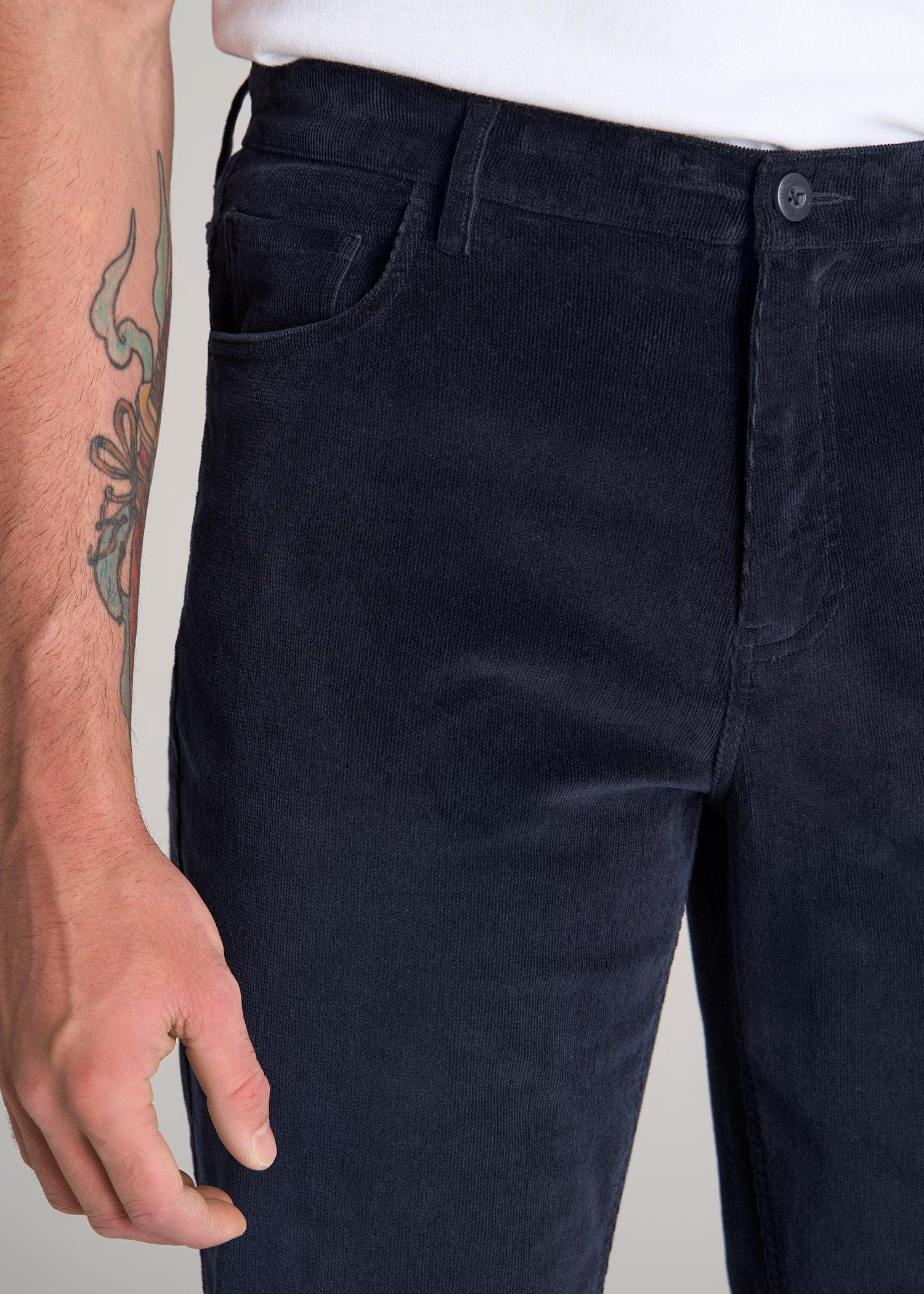 STRAIGHT-LEG Stretch Corduroy Pants for Tall Men in Evening Blue Male Product Image
