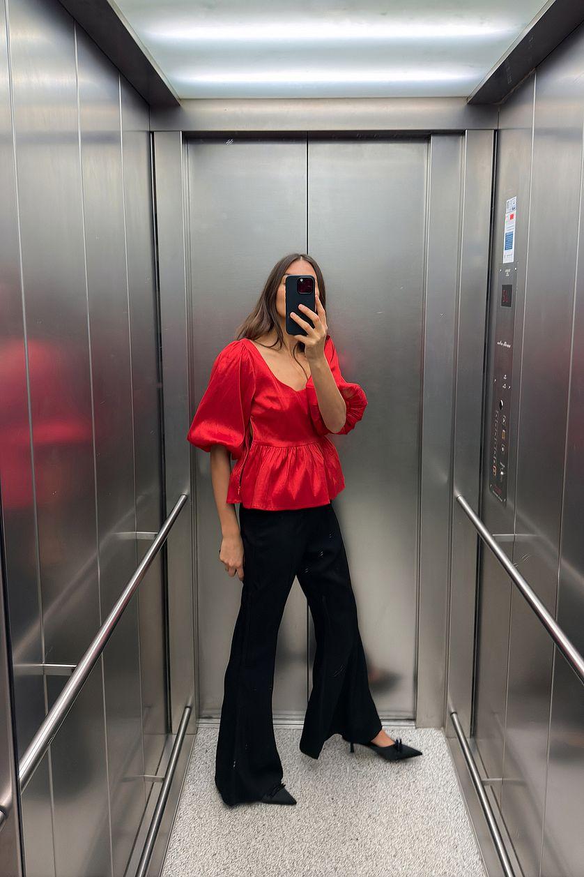 Puff Shoulder Blouse Product Image