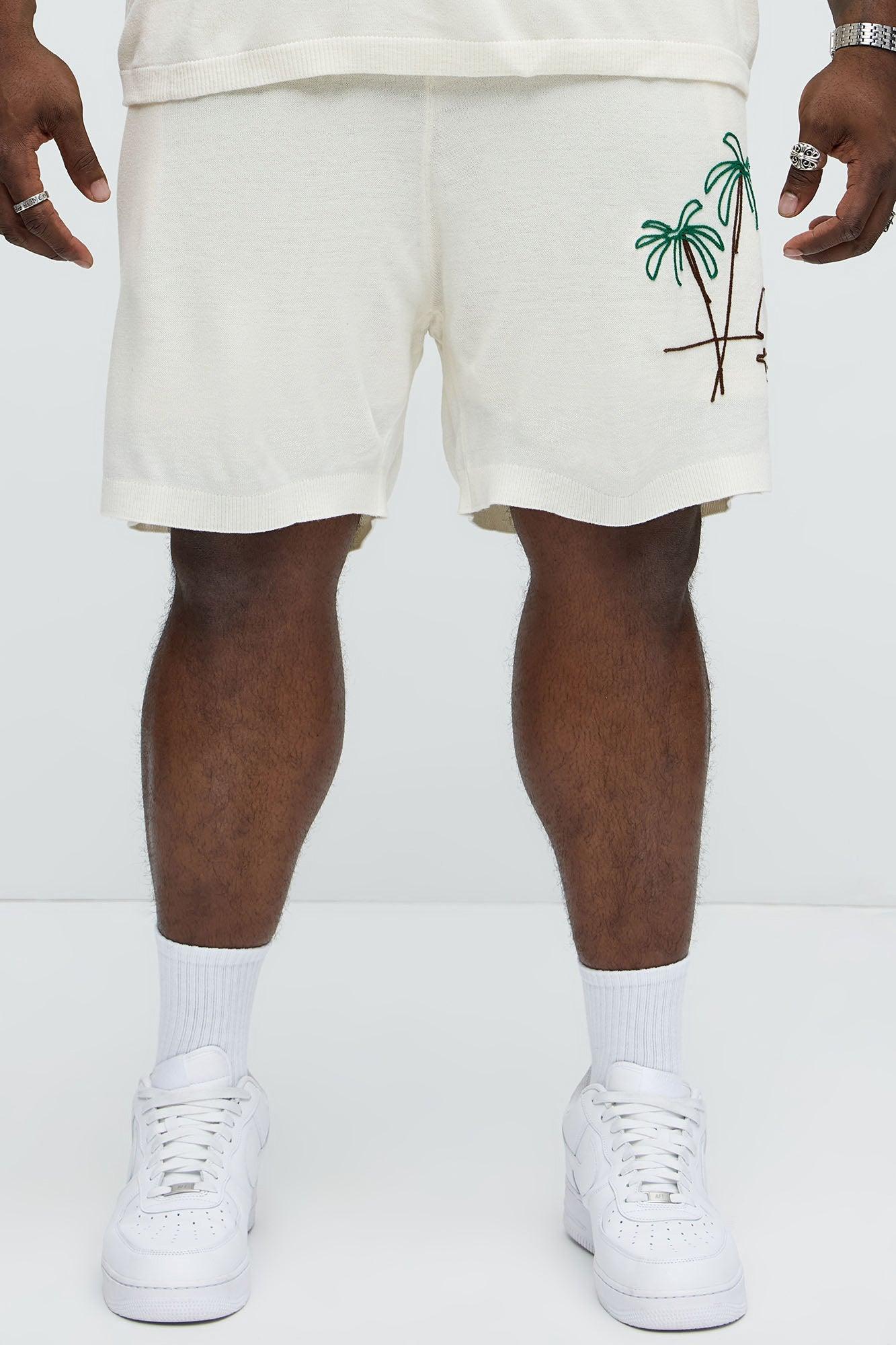 Ashton Knitted Shorts - Cream Product Image