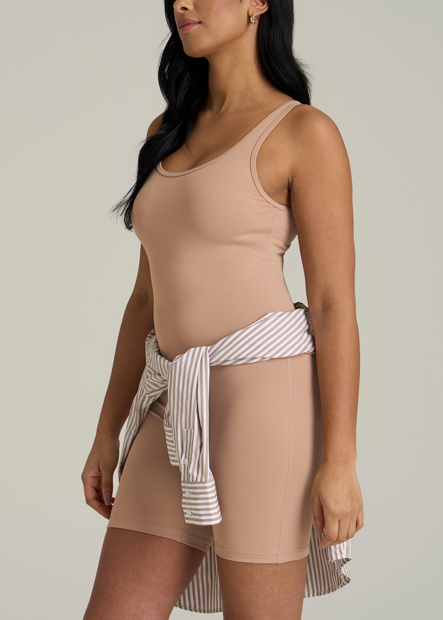 Balance Scoopneck Romper for Tall Women in Sun Tan Female Product Image