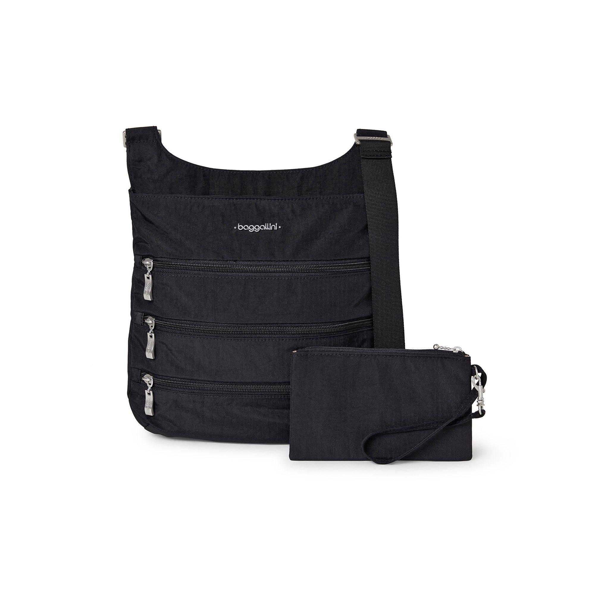 Women's baggallini Big Zipper Bag with RFID Pouch, Black Sand Product Image