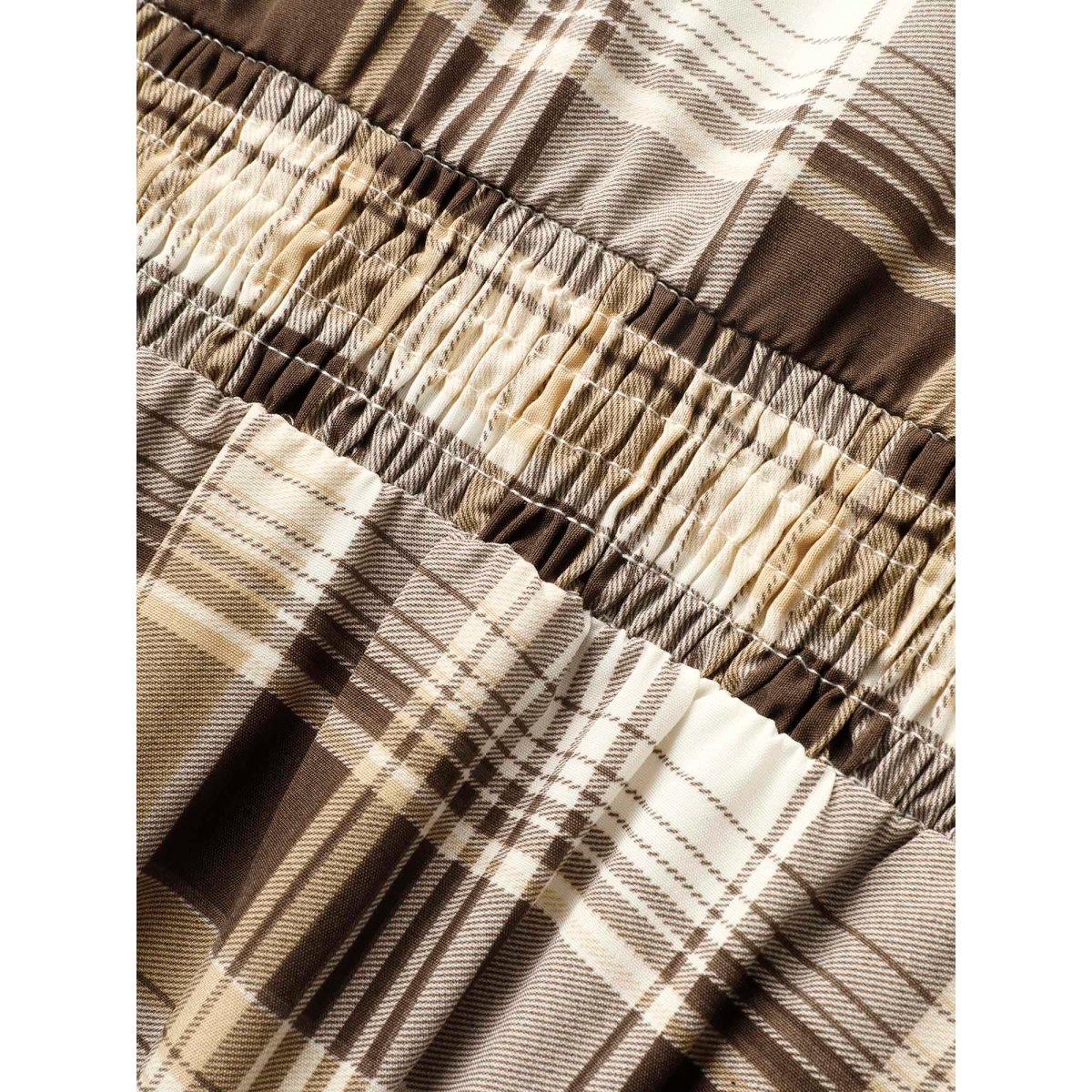 Plus Size Burntout Hem Waist Defining Midi Dress DarkBrown Women Resort Cut-Out Square Neck Sleeveless Curvy BloomChic 28/5X Product Image